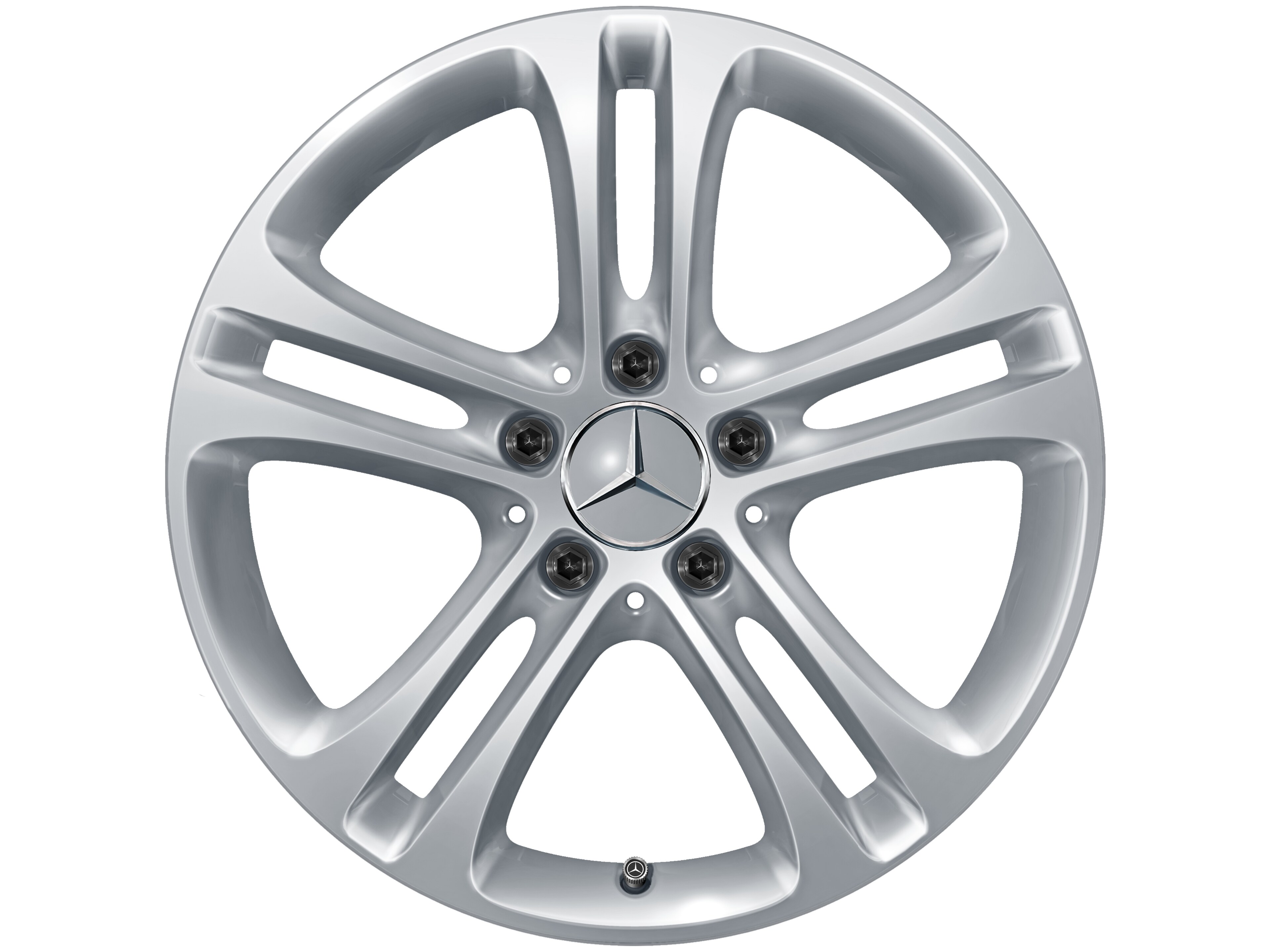 5-spoke wheel, 43.2 cm (17-inch) - 6,5 J x 17 ET 44, vanadium silver, painted