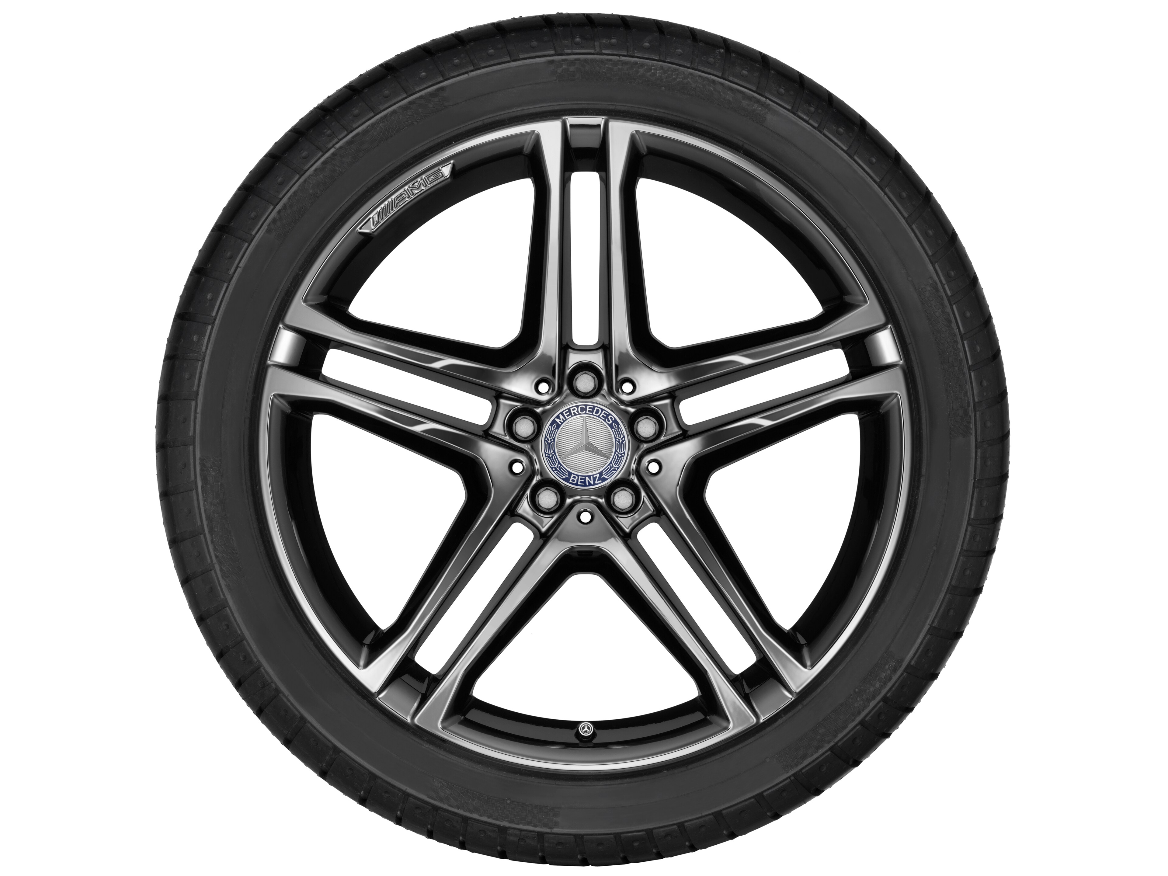 AMG 5-Doppelspeichen-Rad, 53,3 cm (21 Zoll) - 9 J x 21 ET 53, titanschwarz, hochglänzend